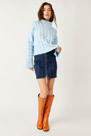 Soul Searcher Mock Neck-Angel Falls Heather