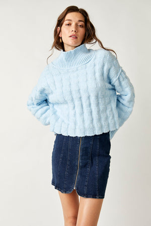 Soul Searcher Mock Neck-Angel Falls Heather