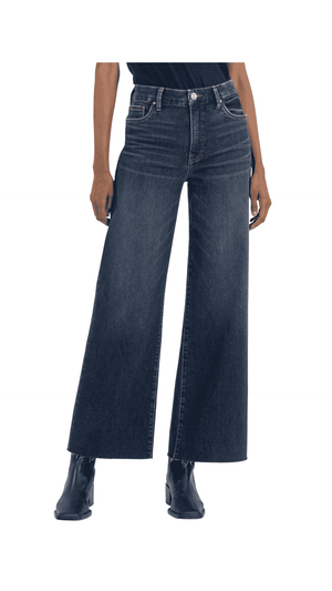 Meg High Rise Fab Ab Wide Leg-Exhibited Wash