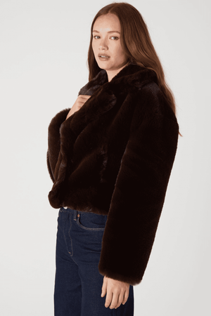 Americano Fur Jacket-Brown