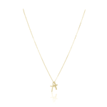 Double Cross Necklace-Gold