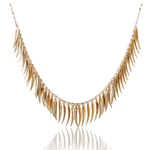 Fringe Necklace-Gold