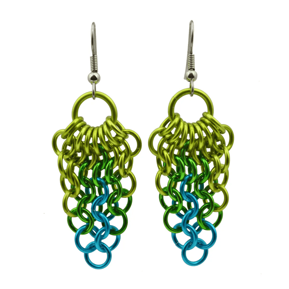 Mesh Cluster Earrings- Enchanted Forest