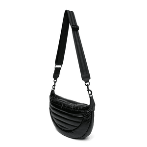 Elton Hobo Cross Body-Pearl Black w Black