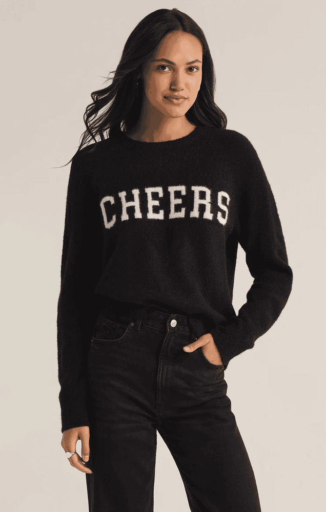 Lizzy Cheers Sweater-Black