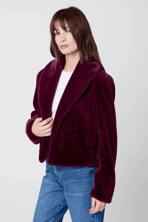 Faux Fur Cropped Jacket-Dry Martini