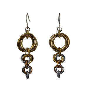 Knotted Metal Comet Earrings-Wasteland