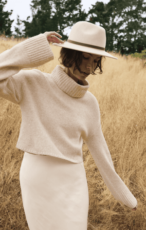 Ursa Turtleneck Sweater-Light Oatmeal Heather