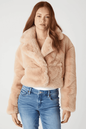 Oatmeal Crush Faux Fur Jacket