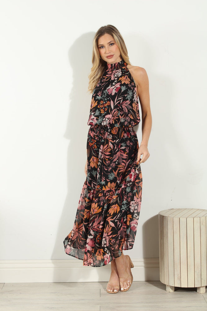 Chiffon Halter Maxi-Alexia