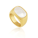 Mother of Pearl Signet Ring-7