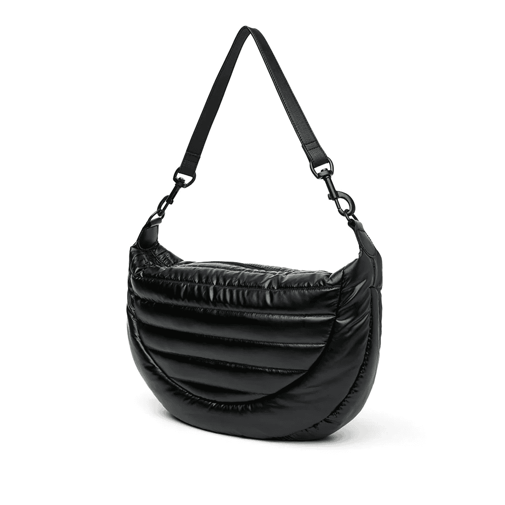 Elton Hobo Cross Body-Pearl Black w Black