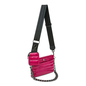 Downtown Crossbody Bag- Glossy Garnet