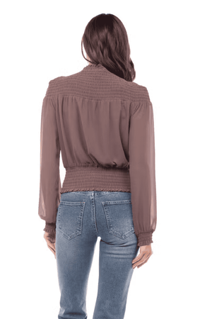 Smocked Yoke Blouse-Taro