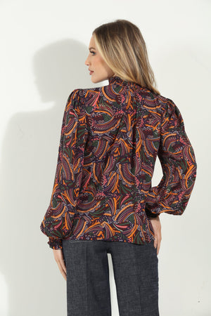 Smocked Neck Blouse - Albany