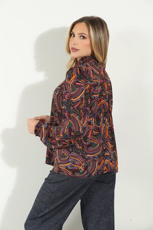Smocked Neck Blouse - Albany