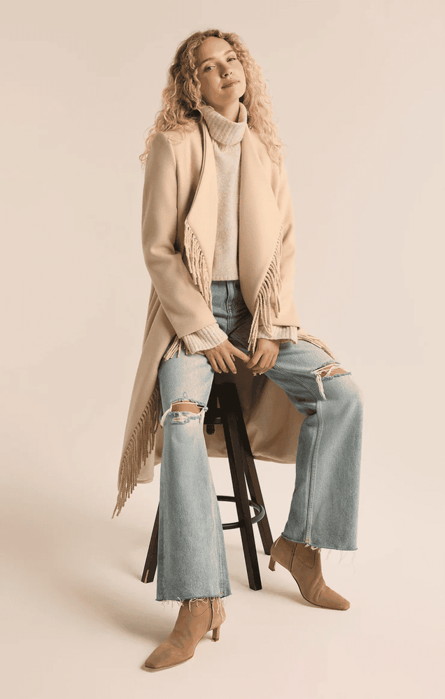 Alchemist Fringe Coat-Natural