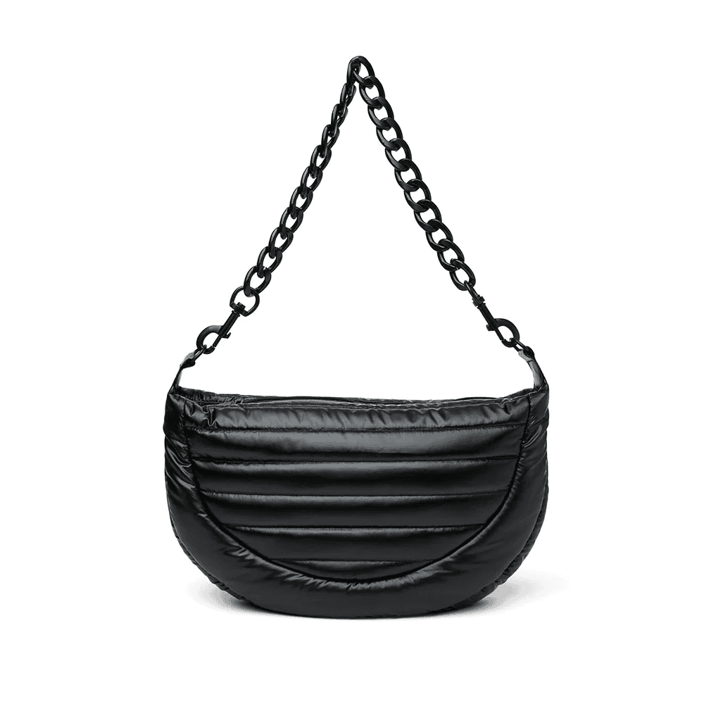 Elton Hobo Cross Body-Pearl Black w Black