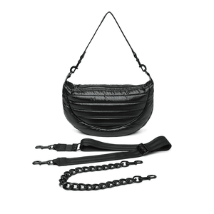 Elton Hobo Cross Body-Pearl Black w Black