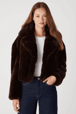 Americano Fur Jacket-Brown