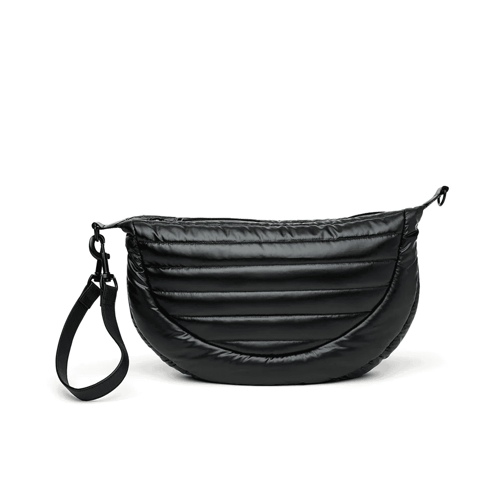 Elton Hobo Cross Body-Pearl Black w Black