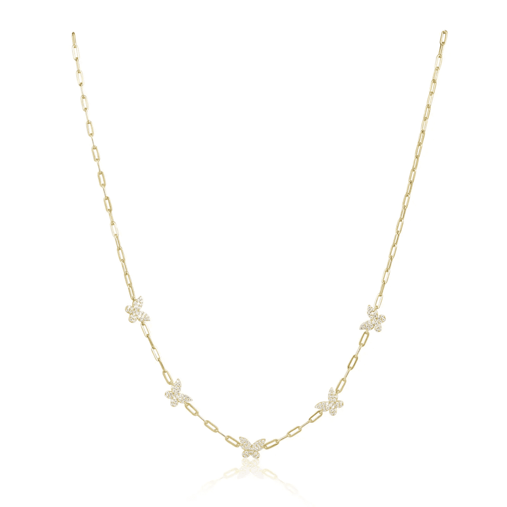 Lilia Butterfly Necklace-Gold