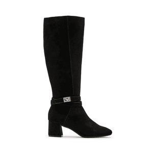 Ashley Waterproof Knee High Boot-Black Suede