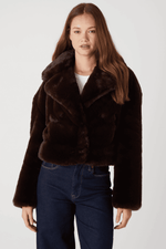 Americano Fur Jacket-Brown