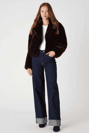 Americano Fur Jacket-Brown