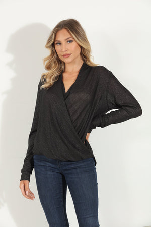 Surplice Cupro LS Sparkle Top-Kiki