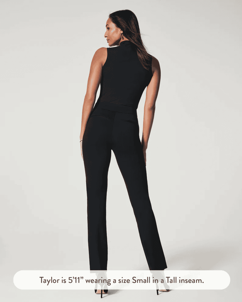 Spanx The Perfect Slim Straight Trousers, Classic Black at John