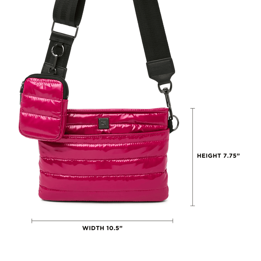 Downtown Crossbody Bag- Glossy Garnet