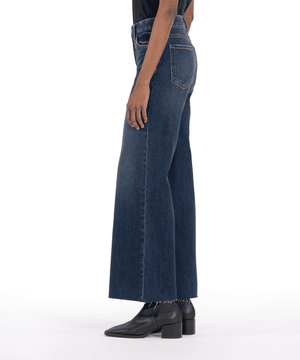 Meg High Rise Fab Ab Wide Leg-Exhibited Wash