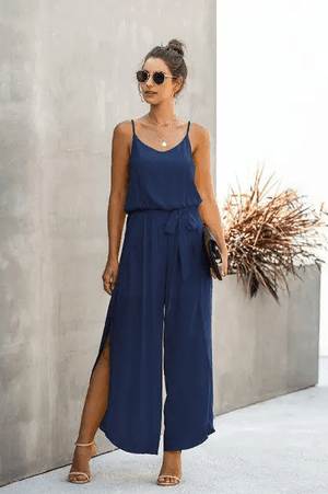 Wide Leg Jumpsuit- Navy