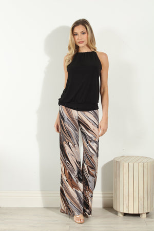 Wide Leg Pant w Waist Band-Trent
