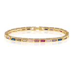 Lainey Rainbow Tennis Bracelet-Gold