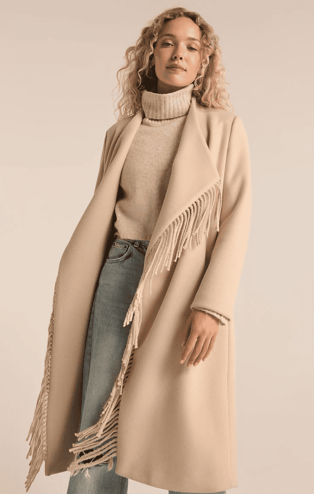 Alchemist Fringe Coat-Natural