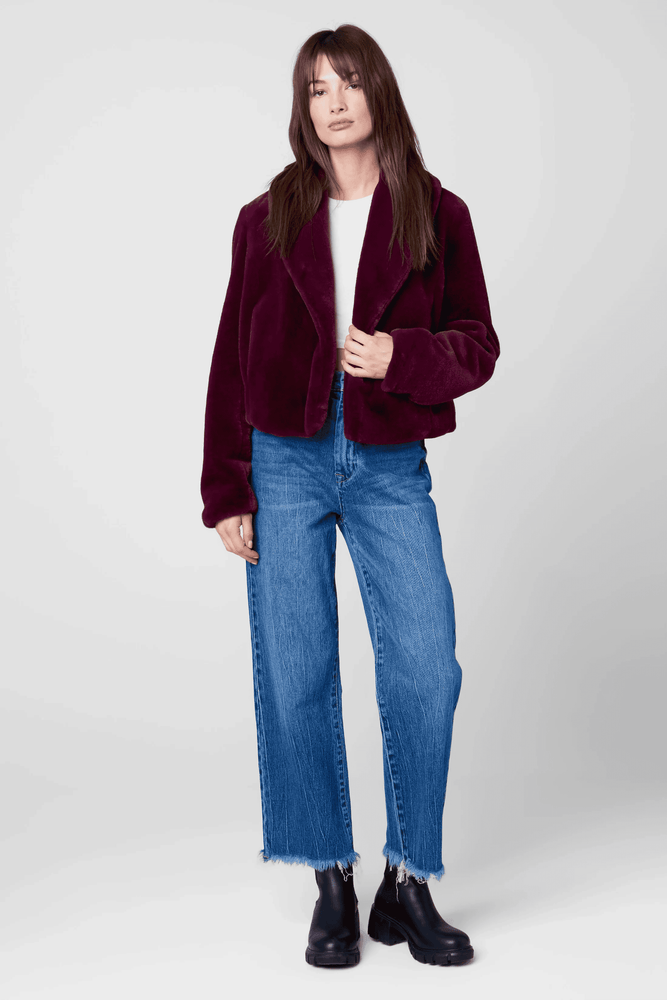 Faux Fur Cropped Jacket-Dry Martini