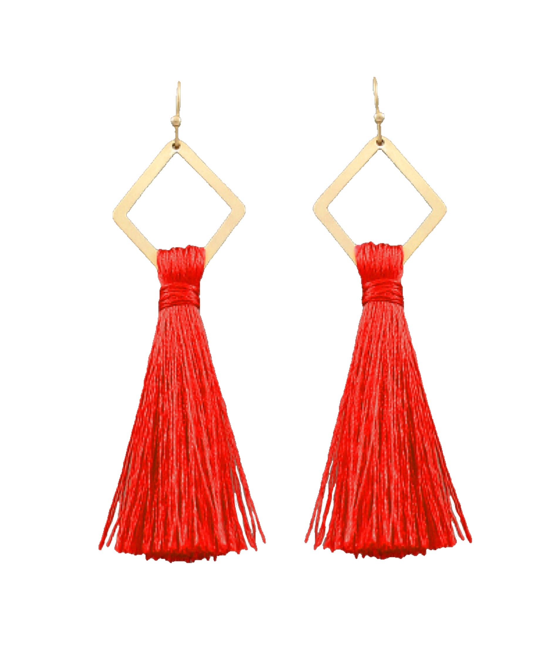 Red & Coral short tassel Earrings – Heidi Lifestyle Design