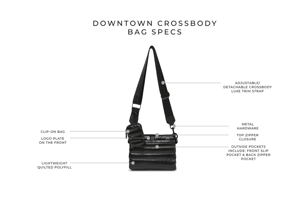 Downtown Crossbody Bag- Aubergine Patent