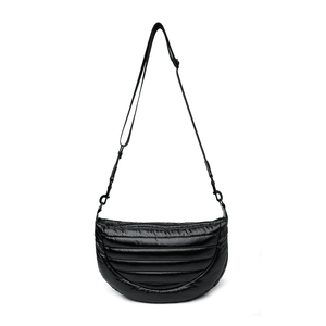 Elton Hobo Cross Body-Pearl Black w Black