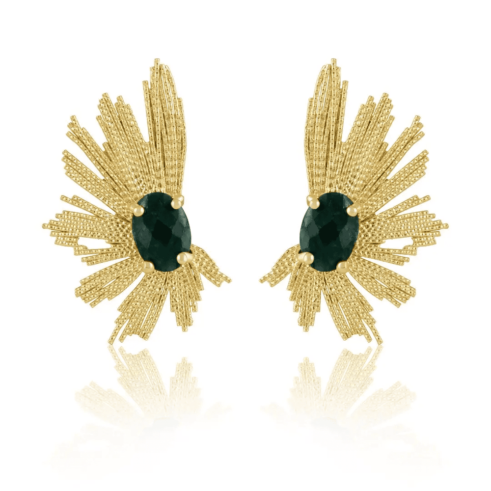 Marielle Earrings-Emerald