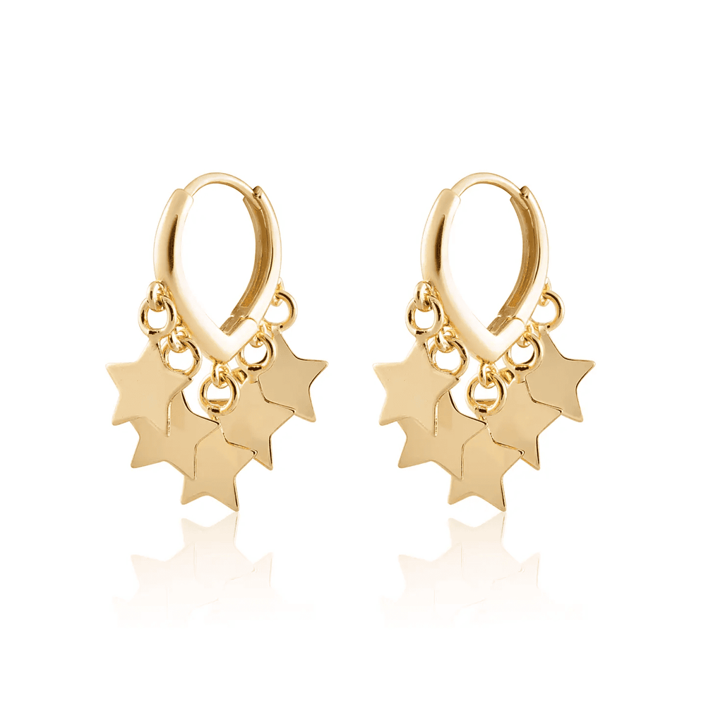 Star Shaker Earrings-Gold