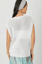 Surplice Neck Sweater Top-Off White