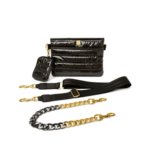 Downtown Crossbody Bag- Dark Mocha Patent
