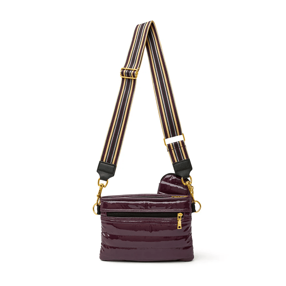 Downtown Crossbody Bag- Aubergine Patent