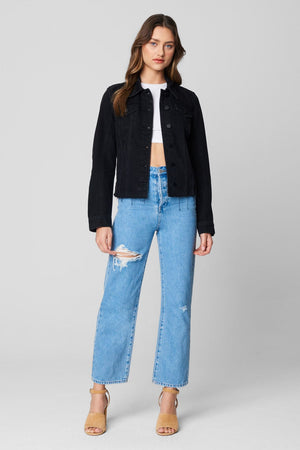 Denim Trucker Jacket- Black