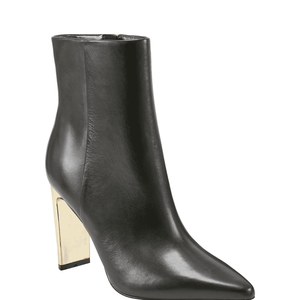 Talyna Bootie-Black Leather /Gold