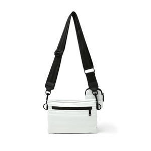Downtown Crossbody Bag- White Patent