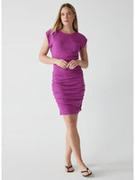 Ricci Power Shoulder Dress-Ultraviolet